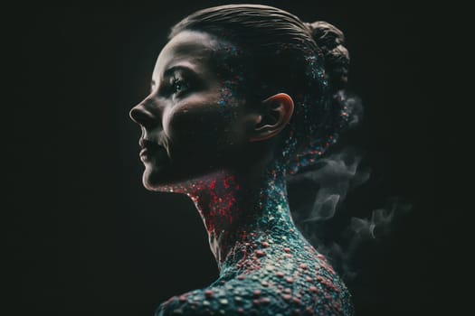 Oncology. Cancer cells. Chemotherapy. treatment for malignant in a human body caused by carcinogens and genetics with a cancerous cell as an immunotherapy symbol and medical therapy.