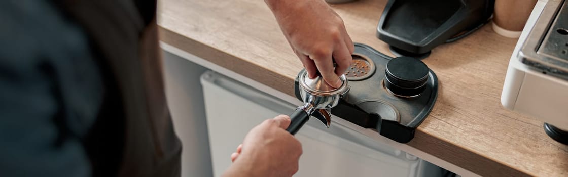 Process of preparing coffee tablet before instaling it into the coffee machine