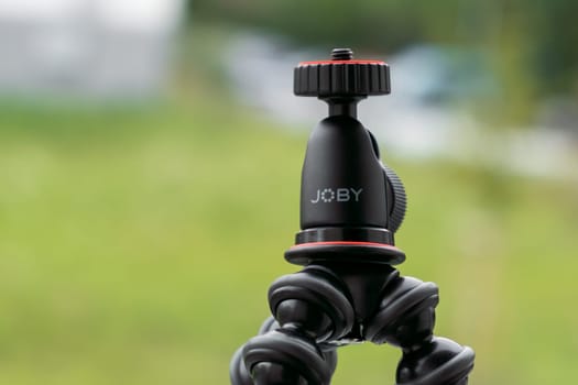 Flexible tripod Joby Gorillapod for recording movies outside, September 2022, Prague, Czech Republic.