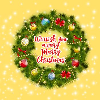 Merry Christmas and New Year Background. Vector Illustration EPS10