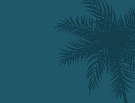 Beautifil Palm Tree Leaf Silhouette Background Vector Illustration EPS10