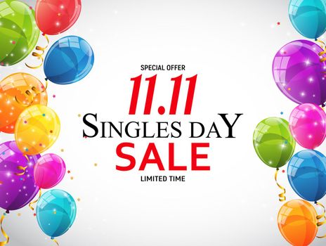 November 11 Singles Day Sale. Vector Illustration EPS10