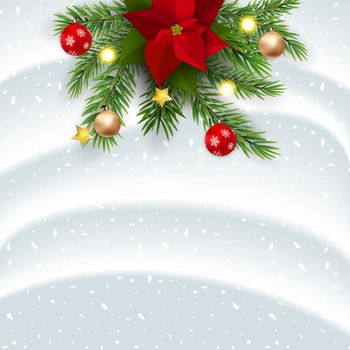 Merry Christmas and New Year Background. Vector Illustration EPS10