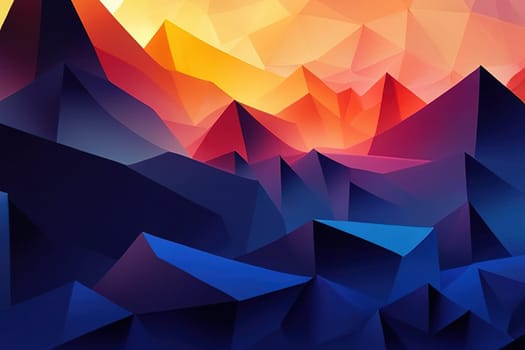 Abstract polygonal background of different color figures. Template for a text. Futuristic style geometric colorful triangle texture illustration.