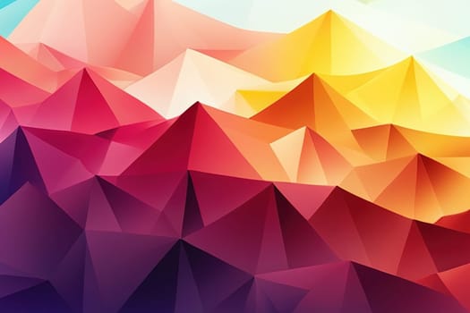 Abstract polygonal colorful triangle geometrical background Geometric illustration