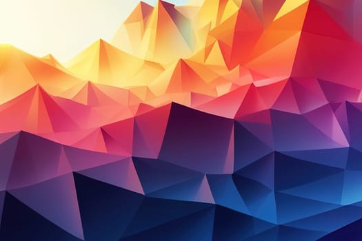 Abstract Geometric backgrounds full Color polygon background illustration