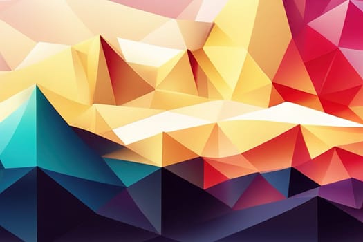 Abstract polygonal colorful triangle geometrical background Geometric illustration