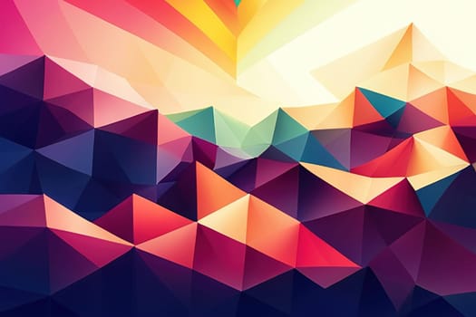 Colorful triangular abstract background. Abstract polygonal background futuristic style geometric colorful triangle texture illustration.