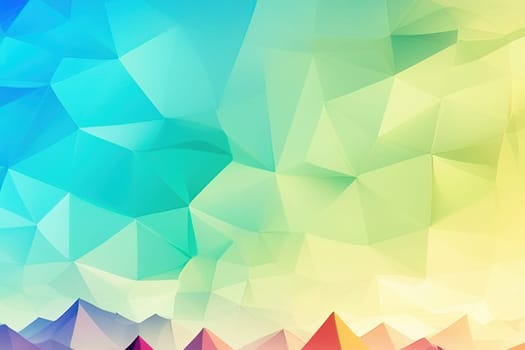 Abstract polygonal background of different color figures. Template for a text. Futuristic style geometric colorful triangle texture illustration.