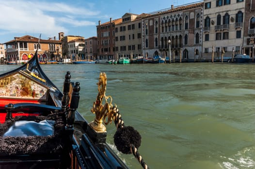 View of Canal Grande by a gondola