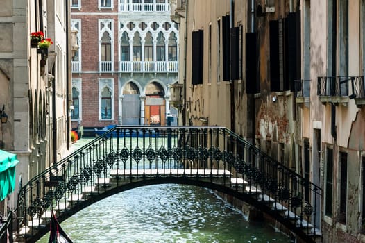 Characteristic bridge over one of the Venetian canals