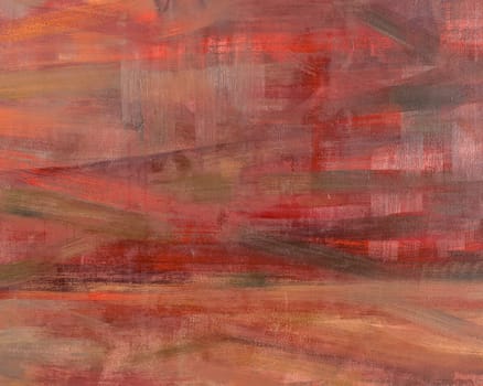 An abstract illustration oil painting with red striped design