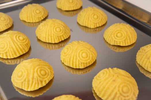 Traditional eid maamoul or mamoul cookies with dates, nuts, and jam, Arabic sweets for Aid al-Fitr and easter, High quality photo
