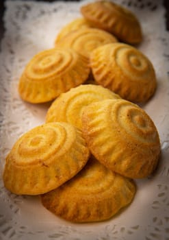 Traditional eid maamoul or mamoul cookies with dates, nuts, and jam, Arabic sweets for Aid al-Fitr and easter, High quality photo