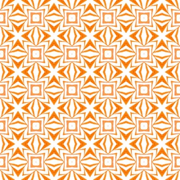 Textile ready precious print, swimwear fabric, wallpaper, wrapping. Orange fair boho chic summer design. Ethnic hand painted pattern. Watercolor summer ethnic border pattern.