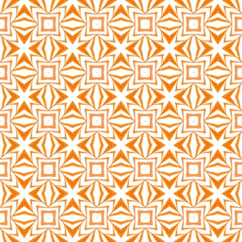 Textile ready precious print, swimwear fabric, wallpaper, wrapping. Orange fair boho chic summer design. Ethnic hand painted pattern. Watercolor summer ethnic border pattern.