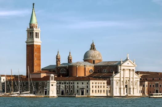 The church of San Giorgio Maggiore on the homonymous island in front of Piazza San Marco in Venice