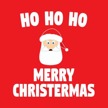 A santa's face with the text "ho ho ho Merry Christmas".