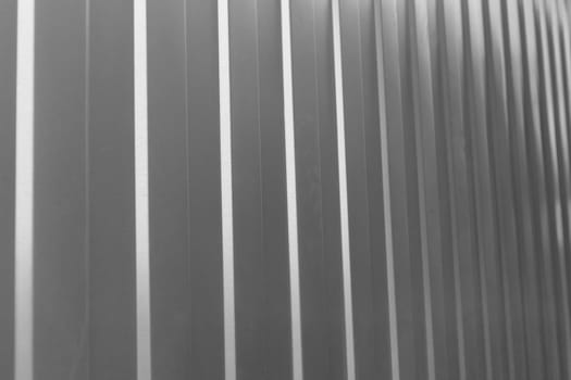 Metal Silver Grey White Corrugated Fence Steel Texture Background Wall.