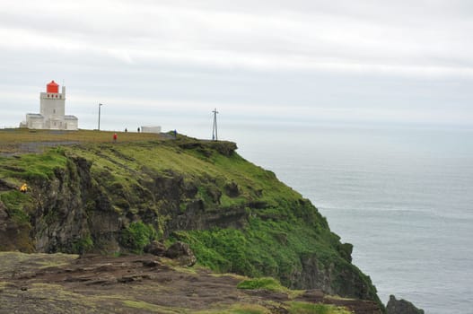 Lighthouse of Dyrholaey formerly known as Cape Portland on the south coast of Iceland