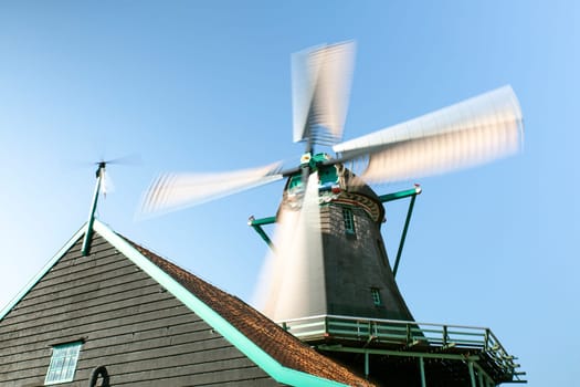 Old rotating windmill in the center of Amsterdam