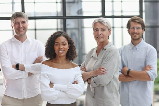 A group of young modern people in smart casual clothes