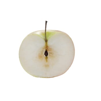 a cut apple on a transparent background