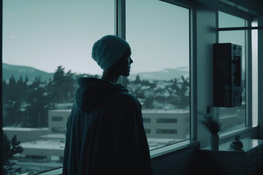 Oncology. Cancer cells. Chemotherapy. Portrait patient feels optimistic, supports sick people, volunteers. Faith in the future. Fighting to win. Treatment and recovery. .