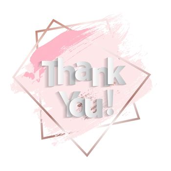 Paper art of thank you lettering background. Vector Illustration EPS10