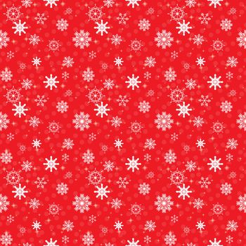 Abstract Beauty Christmas and New Year Background with Snow and Snowflakes. Vector Illustration. EPS10