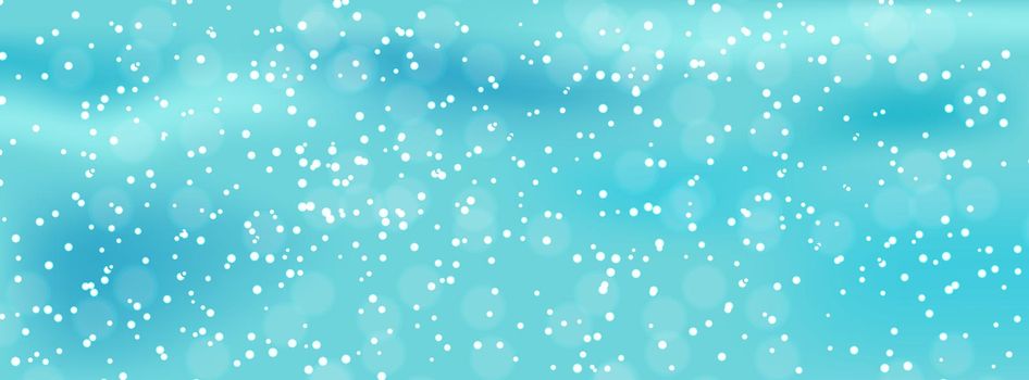 Colorful naturalistic winter background with falling snow on drifts. Vector Illustration. EPS10