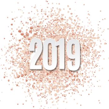 Happy New Year 2019 Background. Vector Illustration EPS10