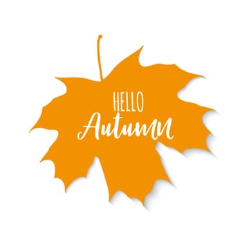 Shiny Hello Autumn Natural Leaves Background. Vector Illustration EPS10