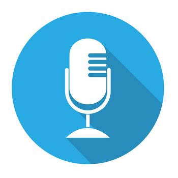 Microphone Icon flat design vector illustration EPS10