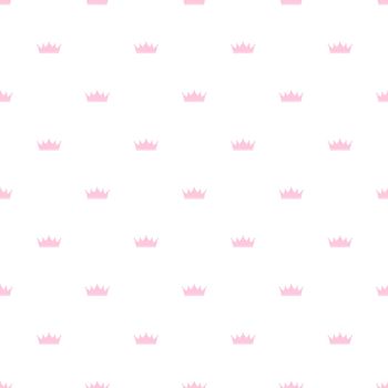 Princess Crown Seamless Pattern Background Vector Illustration. EPS10