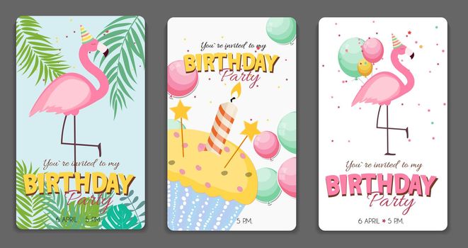 Birthday Card, Congratulation Template Vector Illustration EPS10