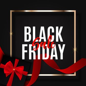 Black Friday Sale Banner Template. Vector Illustration EPS10