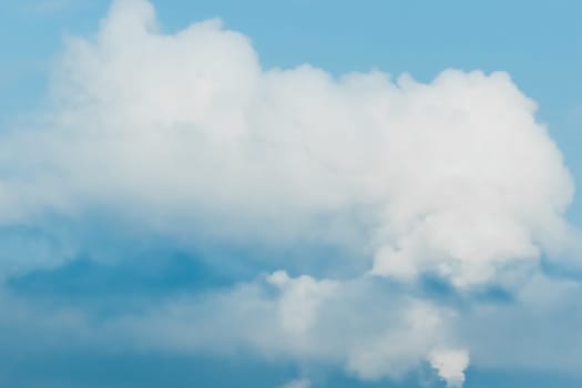 Large white sky clouds blue weather background atmosphere nature air wind.