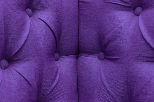 Purple leather upholstery sofa corner pattern button design furniture style decor texture background decoration vintage material.