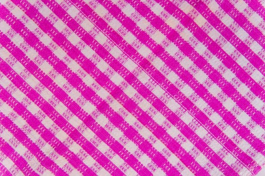 Plaid Abstract Pattern Fabric Picnic Tablecloth Vintage Gingham Background Checkered Texture Purple Violet Pink.