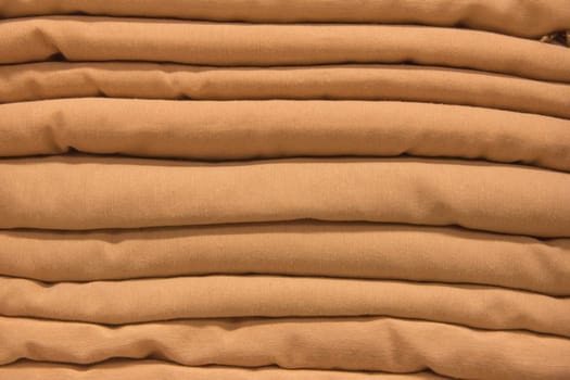 Fabric brown beige material color textile object vintage sample background design.