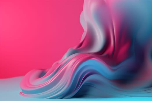 background art digital colours curve shape colorful modern backdrop liquid geometric decorative flow cyberspace concept pink bright color dynamic red. Generative AI.