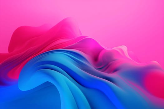 background colours blue illustration generative ai curve shape flowing concept wavy dynamic creative pink modern backdrop cyberspace liquid pattern wallpaper. Generative AI.