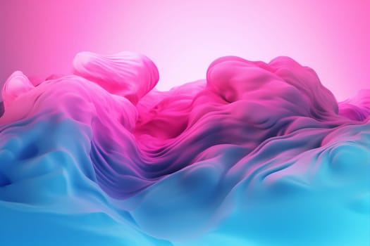 background generative ai futuristic purple wavy colorful line liquid gradient flow abstract geometric color. Generative AI.