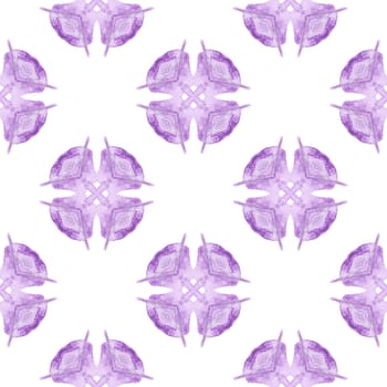 Textile ready exotic print, swimwear fabric, wallpaper, wrapping. Purple wondrous boho chic summer design. Arabesque hand drawn design. Oriental arabesque hand drawn border.