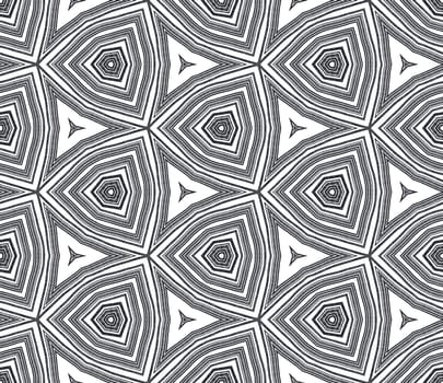 Mosaic seamless pattern. Black symmetrical kaleidoscope background. Textile ready decent print, swimwear fabric, wallpaper, wrapping. Retro mosaic seamless design.