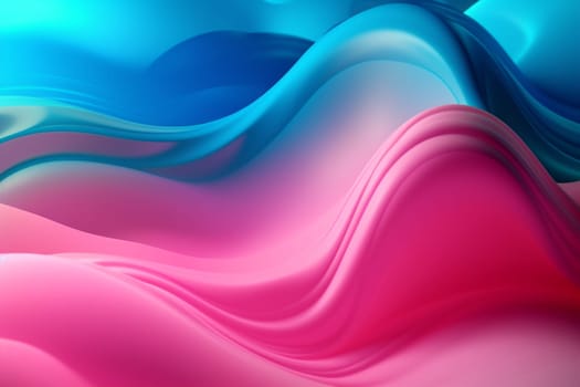 background pink digital design geometric shape bright blue futuristic cyberspace colorful element vibrant blank wavy neon red curve pattern concept gradient colours. Generative AI.