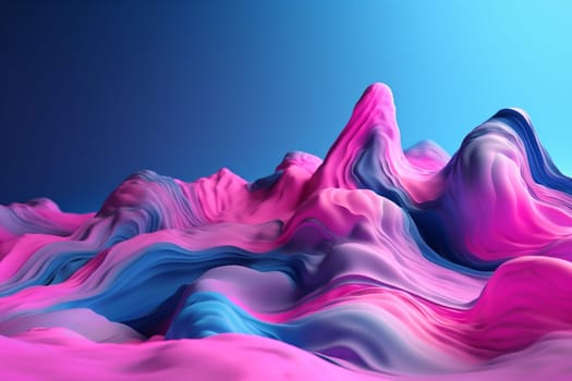 background pink color digital generative ai liquid futuristic dynamic red illustration purple gradient creative decorative graphic banner element. Generative AI.