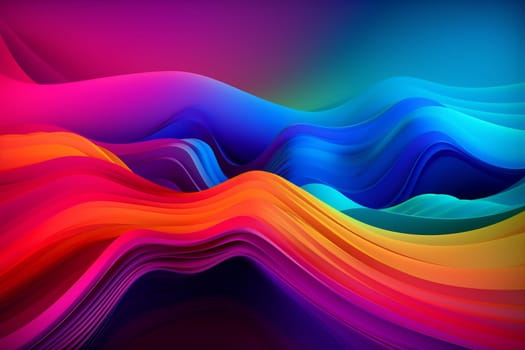 background wallpaper modern neon shape futuristic gradient concept blank wavy backdrop dynamic colorful art pink curve line abstract decorative. Generative AI.