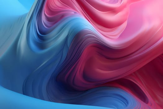 background shape cyberspace flowing geometric pink vibrant futuristic blue neon liquid abstract. Generative AI.